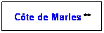 Zone de Texte: Cte de Marles **
