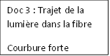 Doc 3 : Trajet de la lumire dans la fibre
Courbure forte
